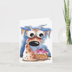 Grappige verjaardagskaart voor honden bedankkaart