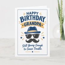 Grappige verjaardagskaart voor opa