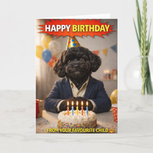 Grappige Verjaardagskaart voor Vader Hond Favoriet Kaart