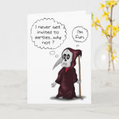 Grappige verjaardagskaarten: grimmige gedachten kaart (Gele Bloem)