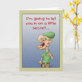 Grappige verjaardagskaarten: het geheim kaart (Gele Bloem)