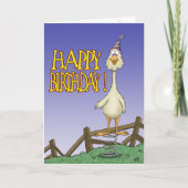 Grappige verjaardagskaarten: Spring Chicken 2 Kaart (Voorkant)