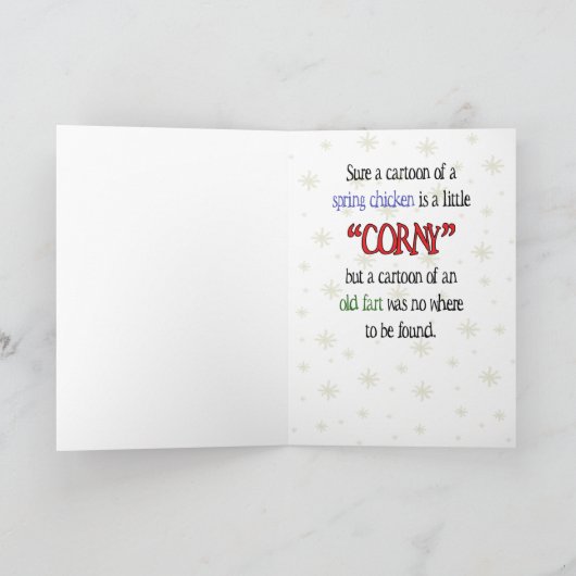 Grappige verjaardagskaarten: Spring Chicken 2 Kaart (Binnen)