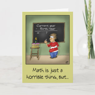 Grappige Verjaardagskaarten: Verjaardag Wiskunde Kaart