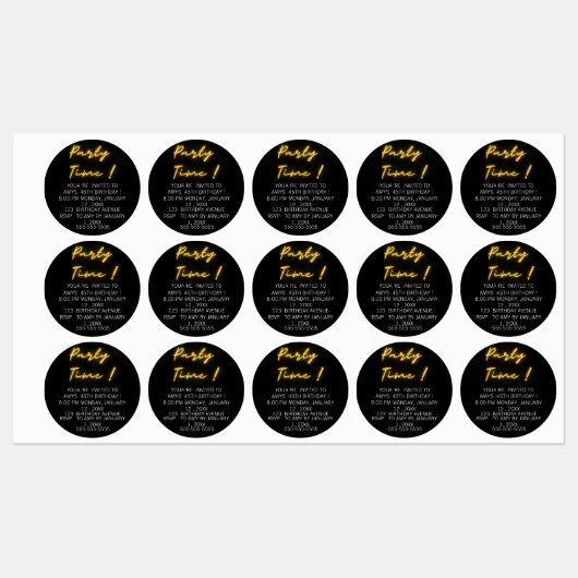 Grappige verjaardagslabels labels (Vel)