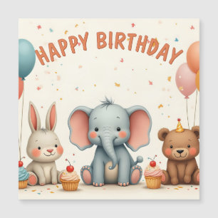 Grappige verjaardagsvrienden komen hier samen