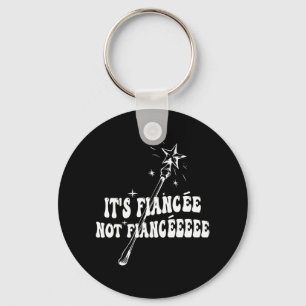 Grappige verloofde verlovings bruiloft toverstaaf sleutelhanger