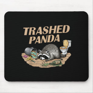 Grappige Verlopen Panda Wasbeer Wordt Dronken Wasb Muismat