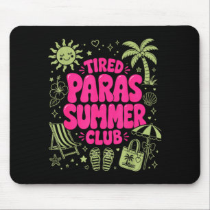 Grappige vermoeide ouders zomer club vakantie chao muismat