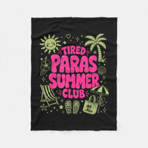 Grappige vermoeide ouders zomerclub vakantiechaos fleece deken