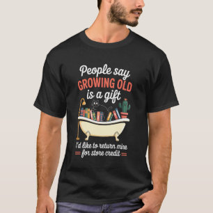 Grappige verouderende grap oud worden terug katten t-shirt