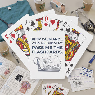 Grappige Verpleegkundige Student Studie Flashcards Pokerkaarten