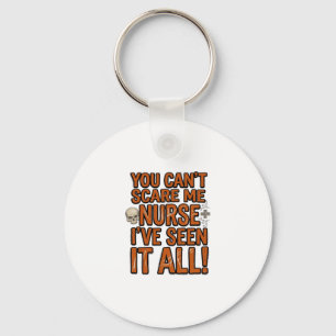 Grappige Verpleegster Alles Gezien Vintage Hallowe Sleutelhanger