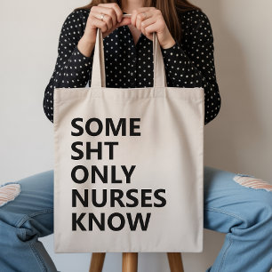 Grappige verpleegster CNA, RN, LPN boodschappentas Tote Bag
