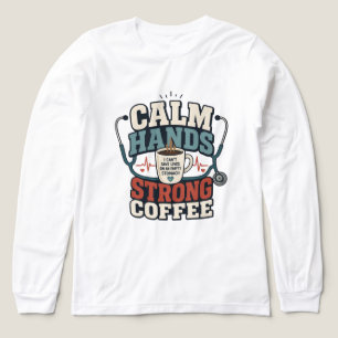 Grappige Verpleegster Coffeeliefhebber Kledingstuk Tri-Blend Shirt