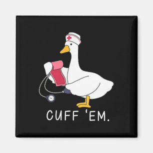 Grappige verpleegster gans mouwband zorg medische  magneet