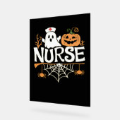 Grappige Verpleegster Halloween Ghost Design Essen Acryl Bord (Hoek)