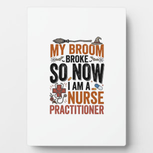 Grappige verpleegster heks Halloween ontwerp_1 Fotoplaat
