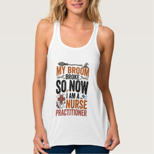 Grappige verpleegster heks Halloween ontwerp_1 Tanktop