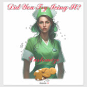 Grappige Verpleegster Icing It Thunder_Cove Sticker (Vel)