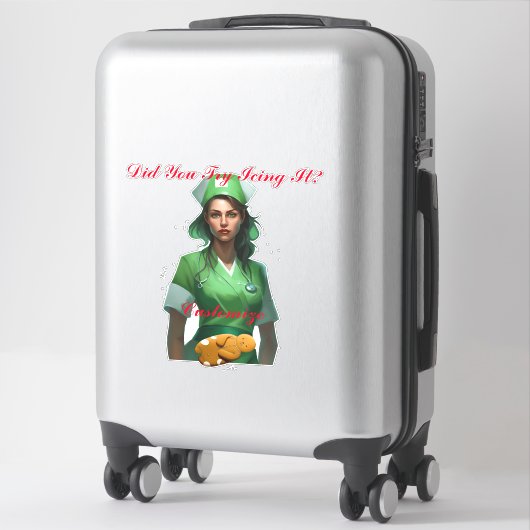 Grappige Verpleegster Icing It Thunder_Cove Sticker (Koffer)