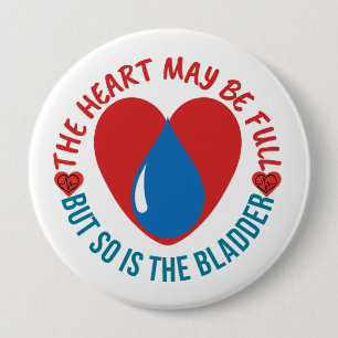 Grappige Verpleegster Knop–Het Hart Zit Vol Humor Ronde Button 4,0 Cm