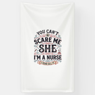 Grappige Verpleegster Laat Me Schrikken Vintage Ha Spandoek