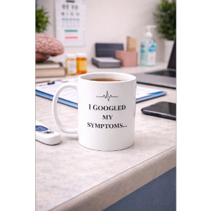 Grappige verpleegster op maat beker “Ik Googlede m Koffiemok
