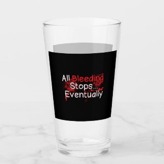 Grappige verpleegster Paramedische Bloeding stopt Glas