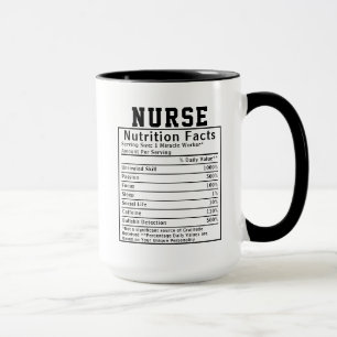 Grappige verpleegster voedingsfeiten ziekenhuisper mok