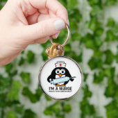 Grappige verpleging sleutelhanger met leuke pinguï (Hand)