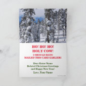 Grappige vertraagde kerstkaart kaart (Binnen)