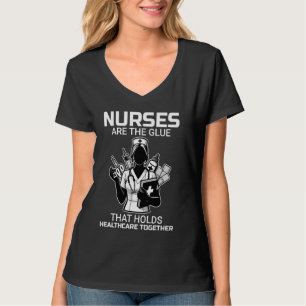 Grappige vertrouwensverpleegkundigen zijn de lijm t-shirt