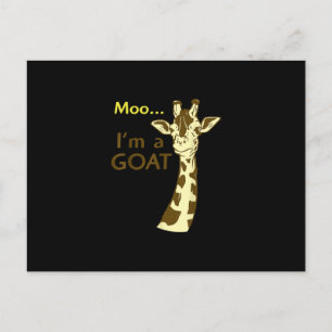 Grappige Verwarrende Giraffe Loet Ik ben Een Geit Briefkaart