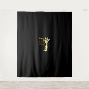 Grappige Verwarrende Giraffe Loet Ik ben Een Geit Wandkleed