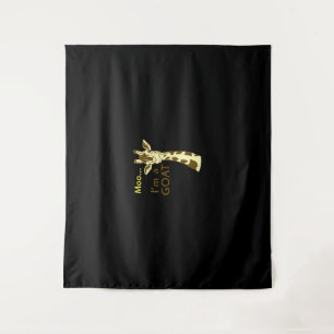 Grappige Verwarrende Giraffe Loet Ik ben Een Geit Wandkleed