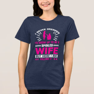 Grappige verwende vrouw woordkunst Tri-Blend shirt