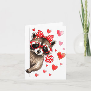 Grappige Verwilderde Wasbeer Valentijnsdag Sarcast Kaart