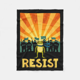 Grappige Verzets Portland Kikker Protest Fleece Deken