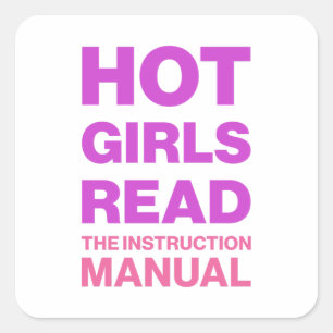Grappige Vette Typografie Sarcastische Boekenwurm Vierkante Sticker