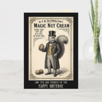 Grappige Victoriaanse advertentie verjaardagskaart