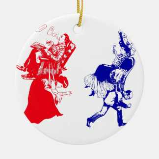 grappige victoriaanse huwelijk keramisch ornament