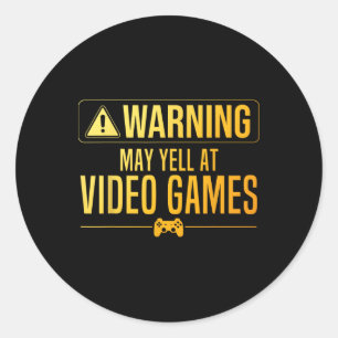 Grappige Video Game Art voor mannen Vrouwen Gaming Ronde Sticker