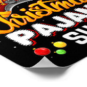 Grappige videogame controller kerst Santa hoed Poster (Hoek)