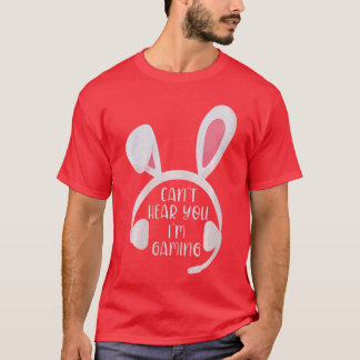 Grappige videogame-gaming Pasen-gamer-meisje-konij T-shirt