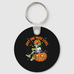 Grappige videogame Halloween skelet gamer kostuum Sleutelhanger