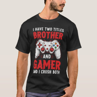 Grappige videogame mannen jongens gamen gamerjonge t-shirt