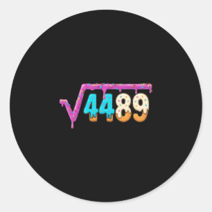 Grappige Vierkantswortel 4489 Ijsdruppel Wiskunde  Ronde Sticker