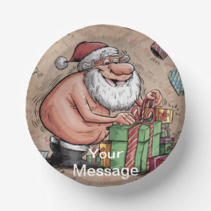 Grappige Vies-Sinterklaas Kerstcollectie Papieren Kommen