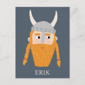 Grappige Viking gepersonaliseerd Briefkaart (Voorkant)